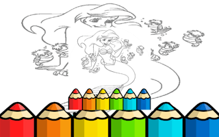 Image Kid Mermaids Coloring
